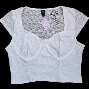 Wild Fable Cropped Shirt. XL.